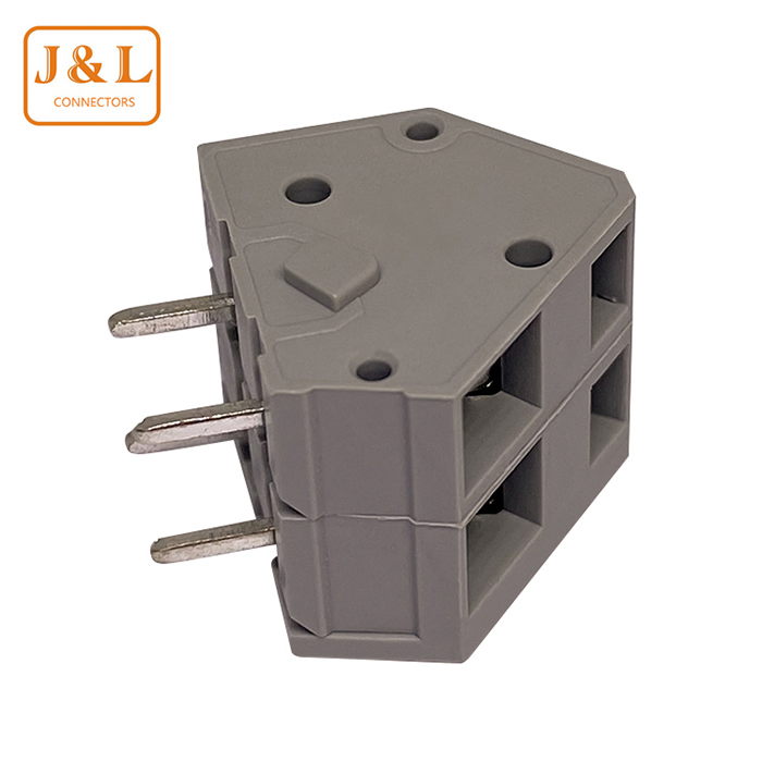 5.0mm間距 廠家直銷回拉彈簧式灰色PCB接線端子DG245/KF243A/ZFKDS1.5C