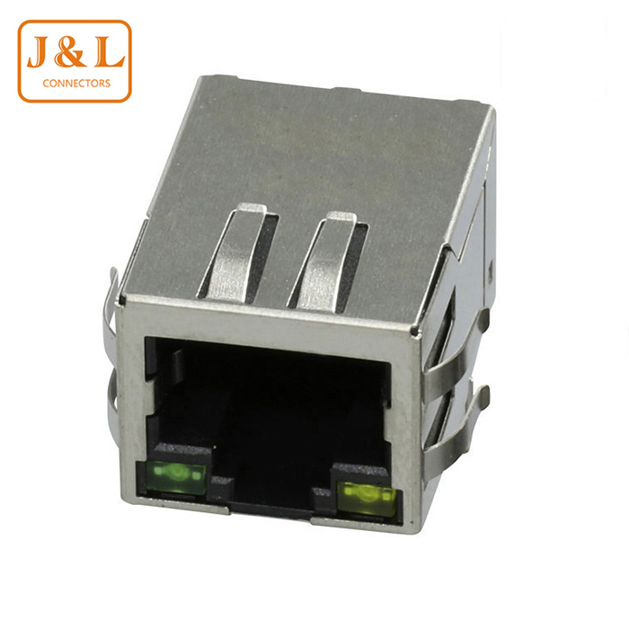 RJ45網口連接器立式180度直插 千兆網絡變壓器電腦網線接口插座